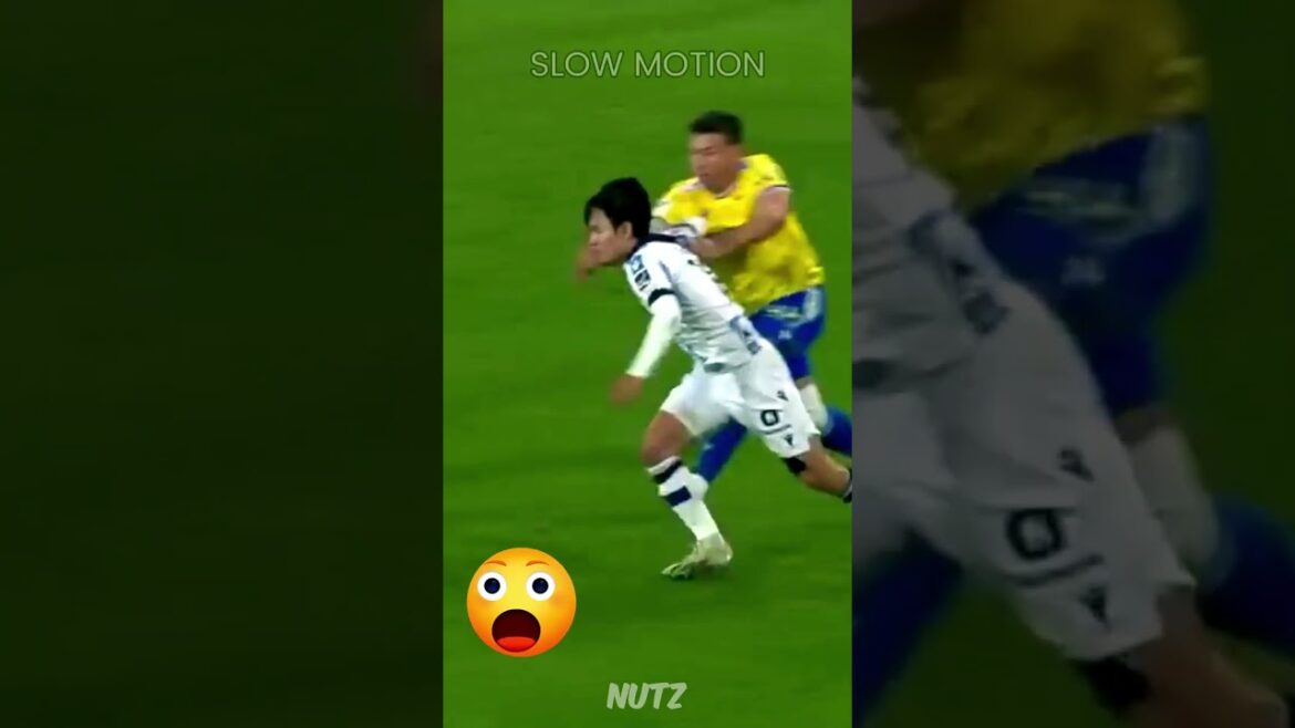 Takefusa Kubo got hardly fouled by Cadiz Player Takefusa Kubo got hardly fouled by Cadiz Player