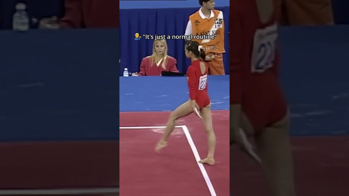 I’m glad this skill was banned😳 #gymnastics #floorexercise #dangerous #olympics I'm glad this skill was banned😳 #gymnastics #floorexercise #dangerous #olympics