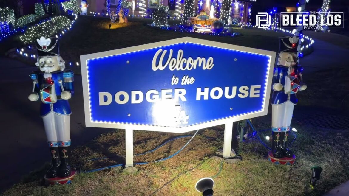 Dodgers House in Upland, CA, Christmas display featuring Shohei Ohtani, Mookie Betts, Joe Kelly Dodgers House in Upland, CA, Christmas display featuring Shohei Ohtani, Mookie Betts, Joe Kelly