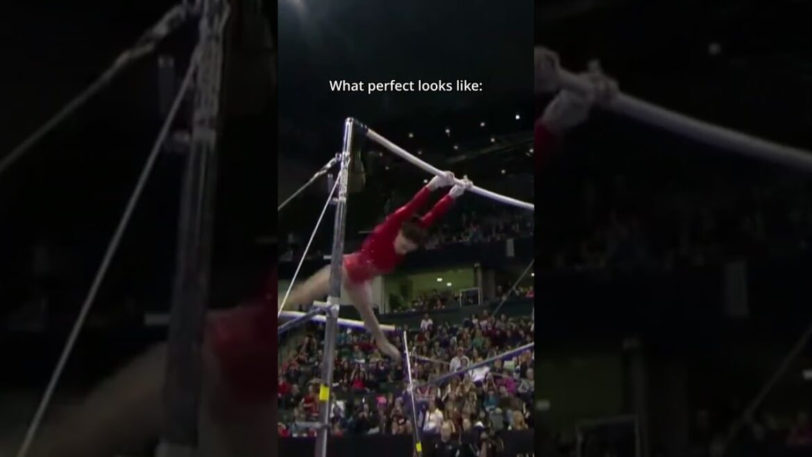 Can you spot the difference🤔 #gymnastics #perfect #stick #unevenbars