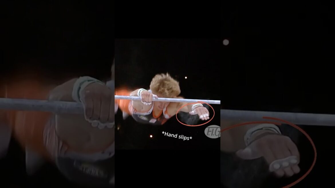 He ended up winning the silver medal too🤯🥈 #gymnastics #highbar #edit #slip #save He ended up winning the silver medal too🤯🥈 #gymnastics #highbar #edit #slip #save