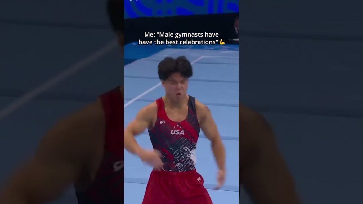 It was just so unnecessarily violent😭 #gymnastics #beam #celebration #stick #ncaa