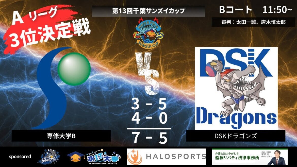 13th Chiba Sanzui Cup A League 3rd place deciding match Senshu University B vs DSK Dragons