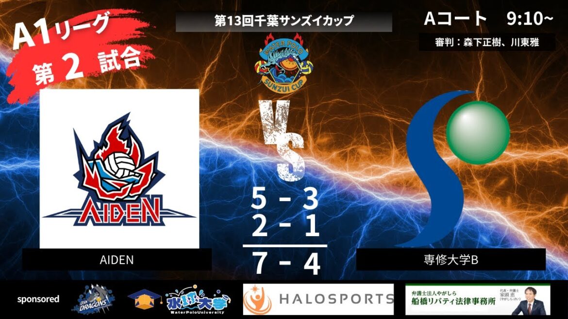 13th Chiba Sanzui Cup A1 League 2nd match AIDEN vs Senshu University B