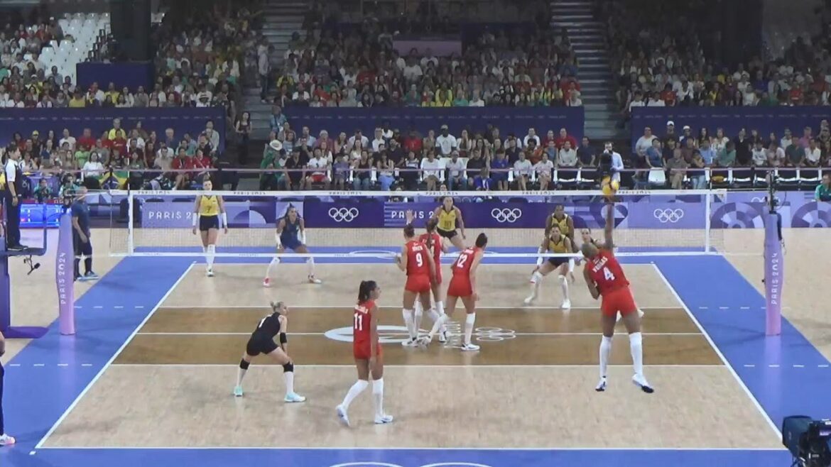 Volleyball Turkey Melissa Vargas amazing in Brazil - Turkey at Paris Olympics 2024 Semifinal