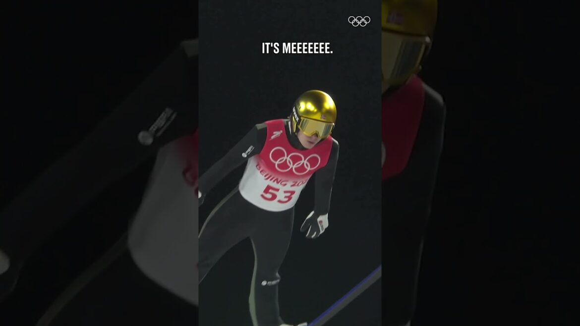 POV: You are indeed defying gravity. 🎿 #Olympics #WinterSports #Wicked #SkiJumping