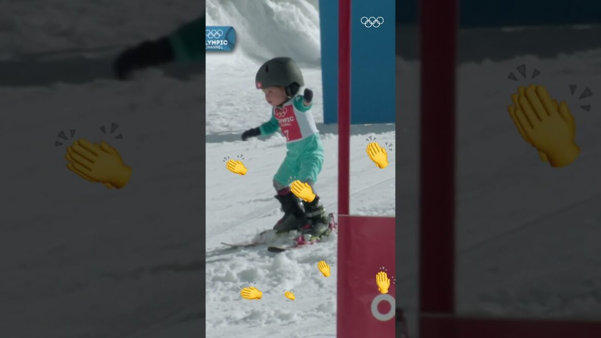When you take a tumble but bounce back like a champ. 🥺 #Olympics #Sports #WinterSports #BabyOlympics