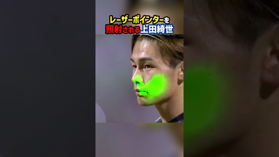 Ueda Kiyo who irradiates a laser in PK Ueda Kiyo who irradiates a laser in PK