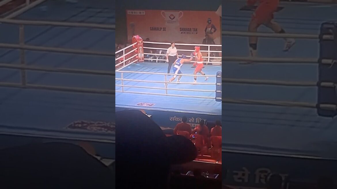 Boxer Lovlina borgohain (red) vs Renu of Nagaland in semifinals! #38thnationalgames #boxing #lovlina