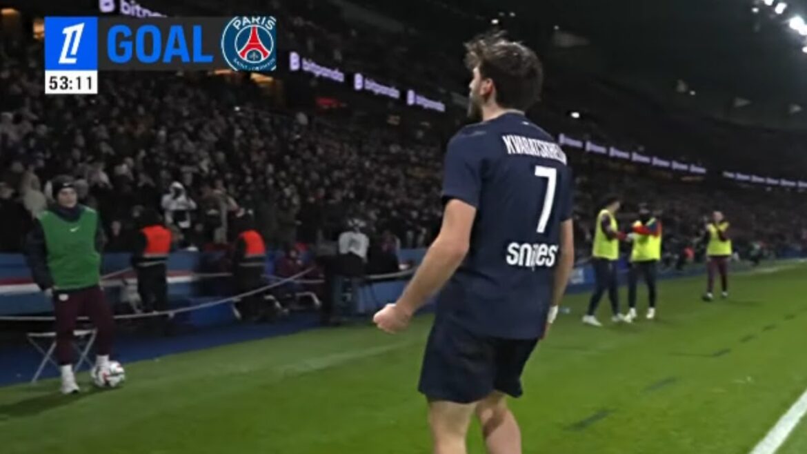The goal of KHVICHA KVAratskhelia | PSG vs Monaco 2-1 report | Ligue 1 2025