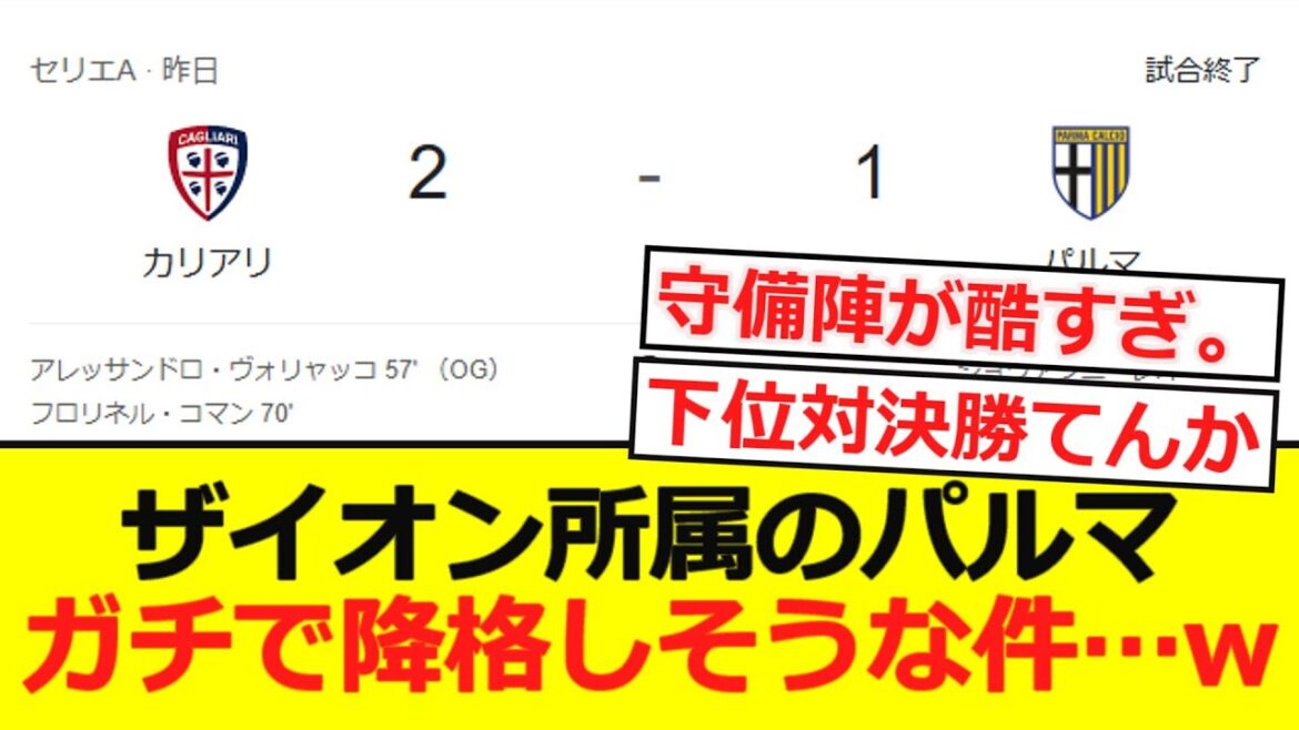 [Italy]Parma belongs to Zion. It's likely to be demoted... lol