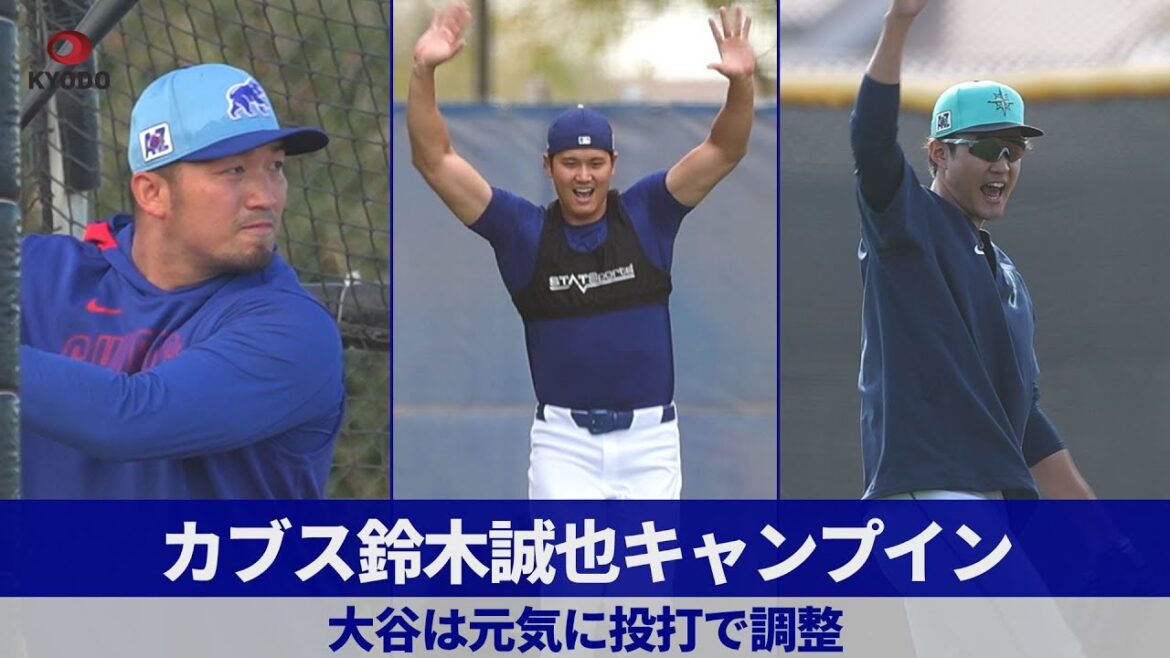 Cubs Suzuki Seiya Camp In Major League Baseball, Otani Shohei adjusts with pitching and batting Cubs Suzuki Seiya Camp In Major League Baseball, Otani Shohei adjusts with pitching and batting