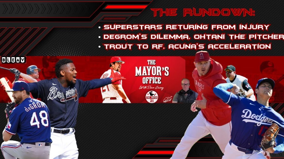 Mike Trout, Ronald Acuna, Jacob DeGrom, Shohei Ohtani the Pitcher return from Injury Mike Trout, Ronald Acuna, Jacob DeGrom, Shohei Ohtani the Pitcher return from Injury