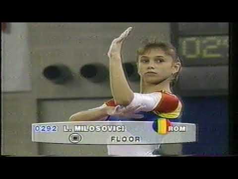 Out of 10 points Lavinia Milosovic (Romania) Floor Exercise 1992 Barcelona Olympic Games Out of 10 points Lavinia Milosovic (Romania) Floor Exercise 1992 Barcelona Olympic Games