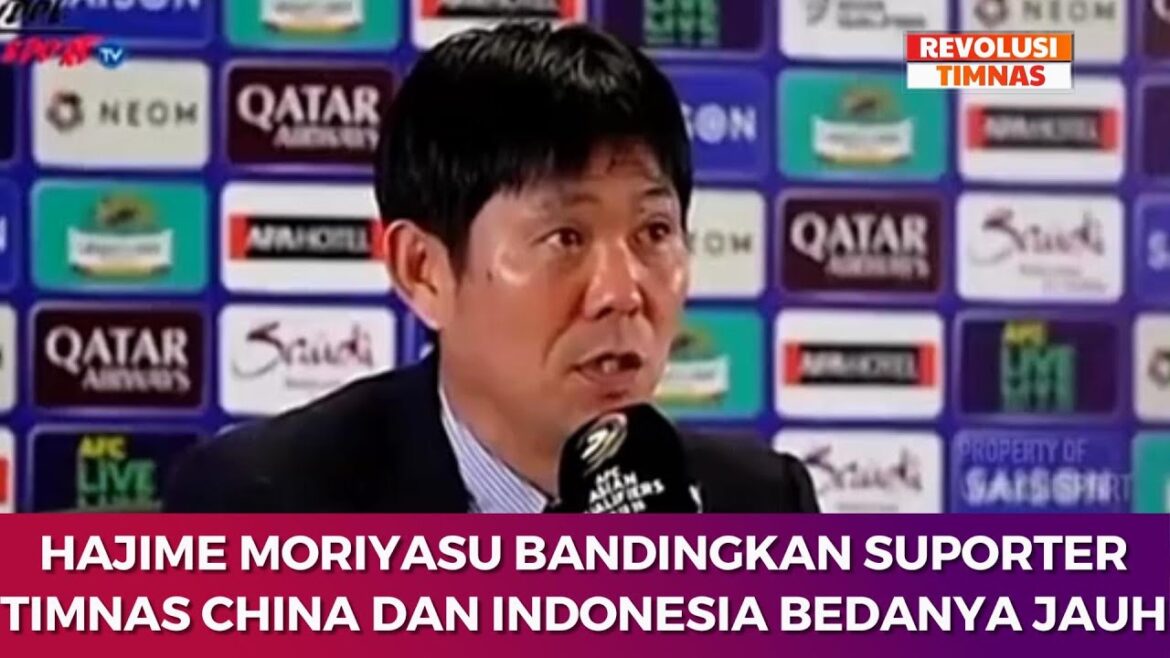 Japanese coach Hajime Moriyasu is disappointed with Chinese supporters, far away with Indonesia