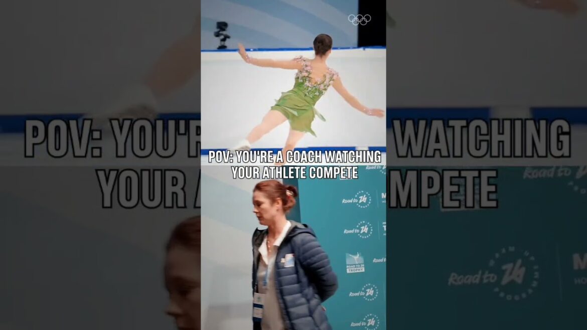 Figure skating coaches don’t just watch the performance, they live it. 🔥