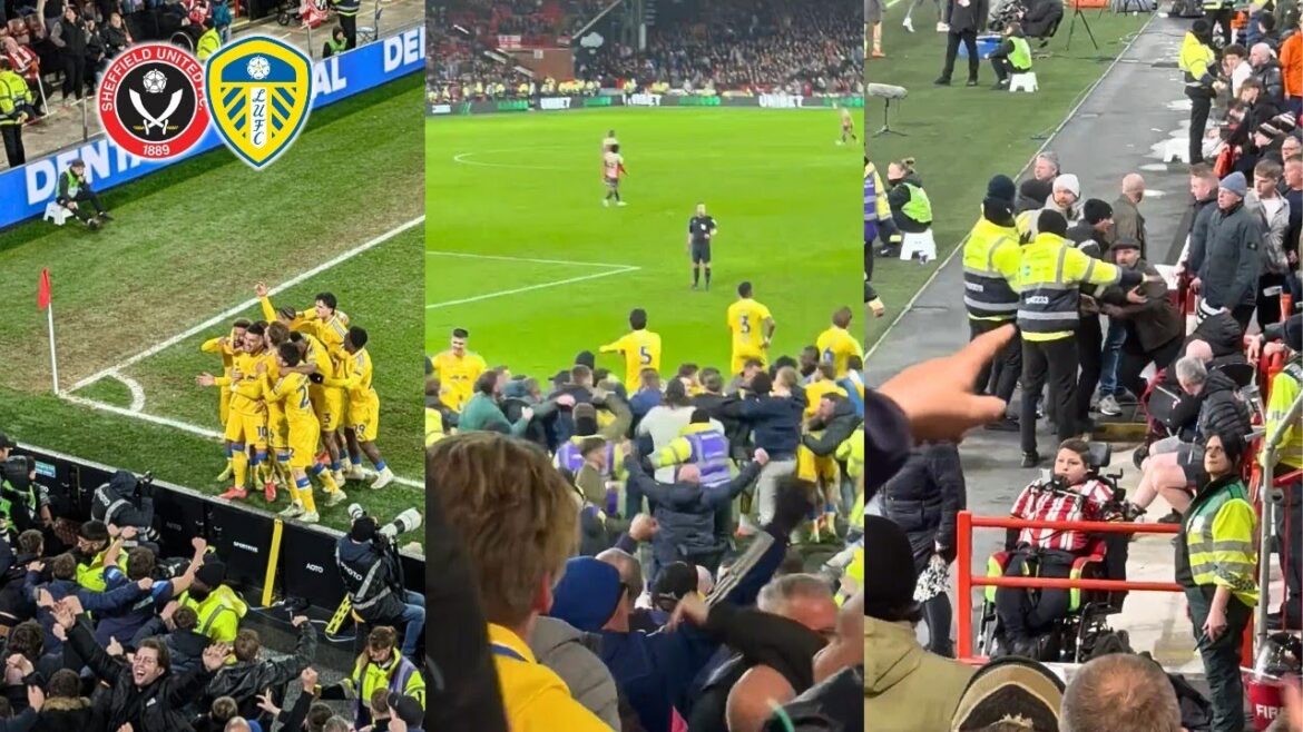 Leeds Fans Go Completely Crazy As Leeds United Win Yorkshire Derby Against Sheffield United