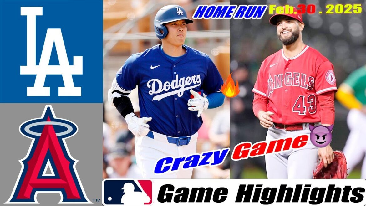 Los Angeles Angels Vs. Los Angeles Dodgers FULL Highlights | MLB Training Spring 2025