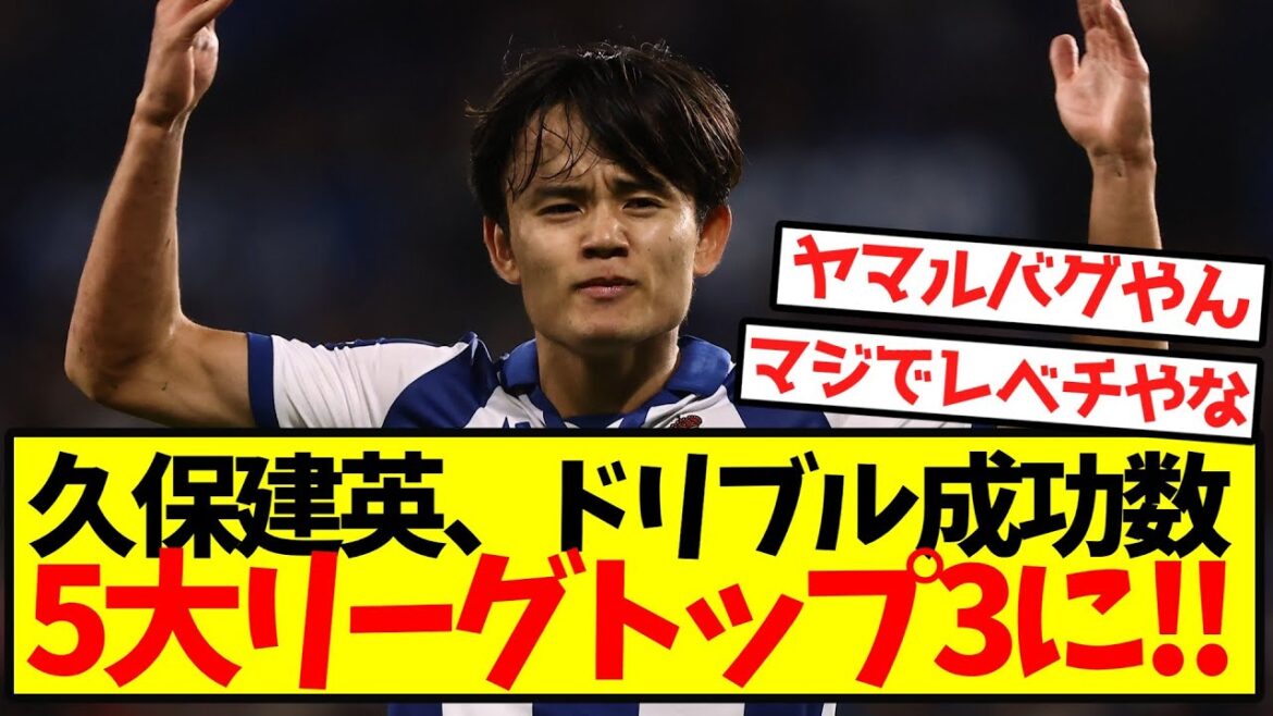 [Kubo Musou]Kubo Takefusa's top 3 in the major leagues with 5 successful dribbling skills! !