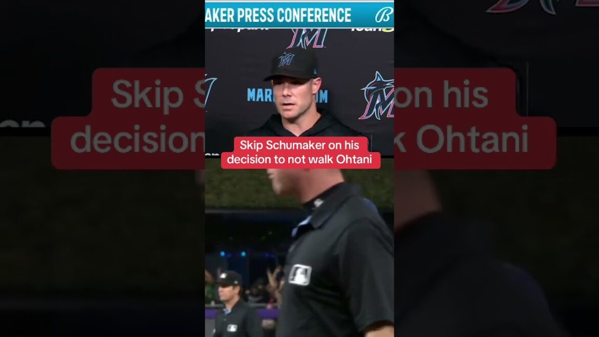 Skip Schumacher on his decision to not walk Shohei Ohtani Skip Schumacher on his decision to not walk Shohei Ohtani