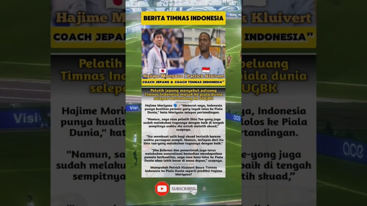 Can Patrick Kluivert bring Indonesia to the World Cup like Hajime Moriyasu predictions? 🇮🇩 #Shorts Can Patrick Kluivert bring Indonesia to the World Cup like Hajime Moriyasu predictions? 🇮🇩 #Shorts