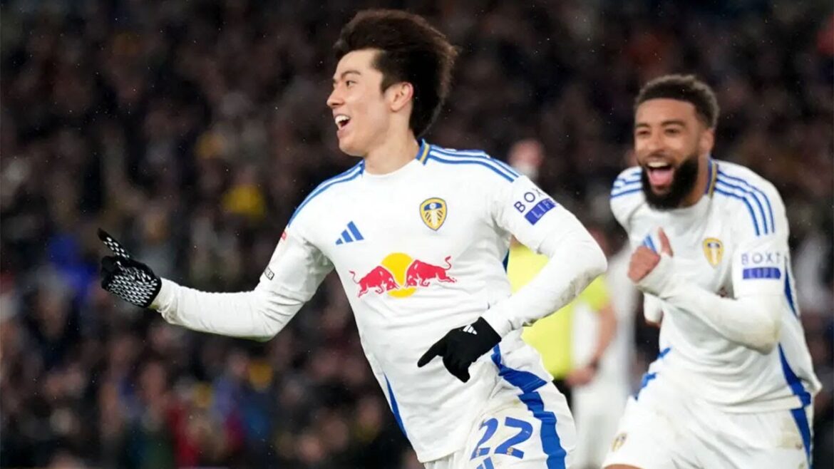 Tanaka Aoi's fourth goal in the league this season with a strong middle pitcher! Leeds returns to top position![March 13th]