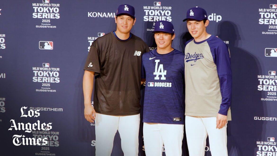 Shohei Ohtani, Roki Sasaki and Yoshinobu Yamamoto talk Dodgers playing in Tokyo