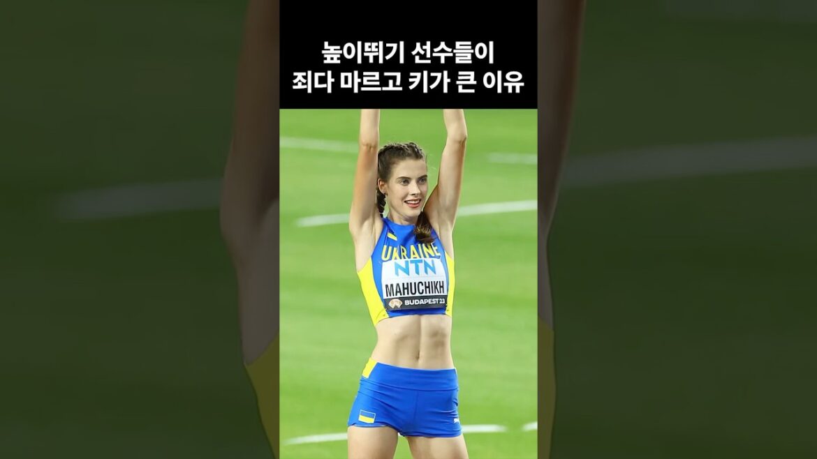 The reason why the high jump player is dry and tall