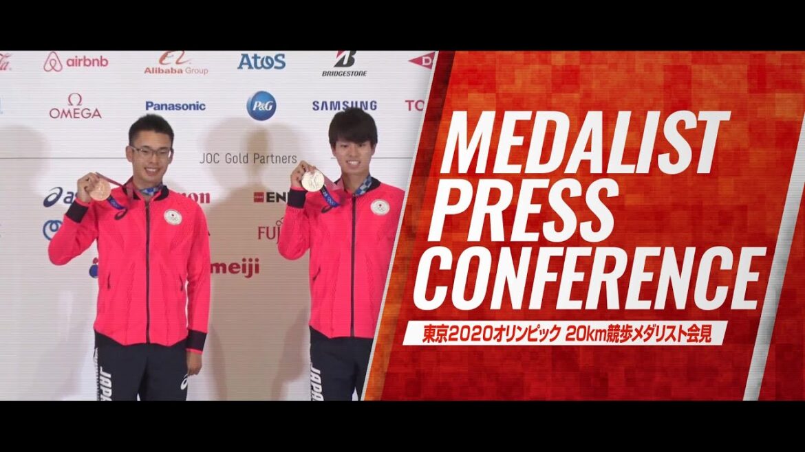 [Tokyo Olympics medalist press conference]Men's 20km race walk silver medal, Ikeda Muki, bronze medal, Yamanishi Toshikazu