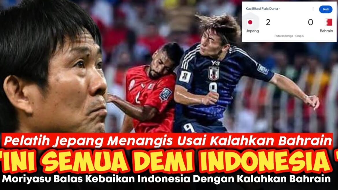 Shed tears! Hajime Moriyasu calls debt with Indonesia to qualify for the World Cup Shed tears! Hajime Moriyasu calls debt with Indonesia to qualify for the World Cup