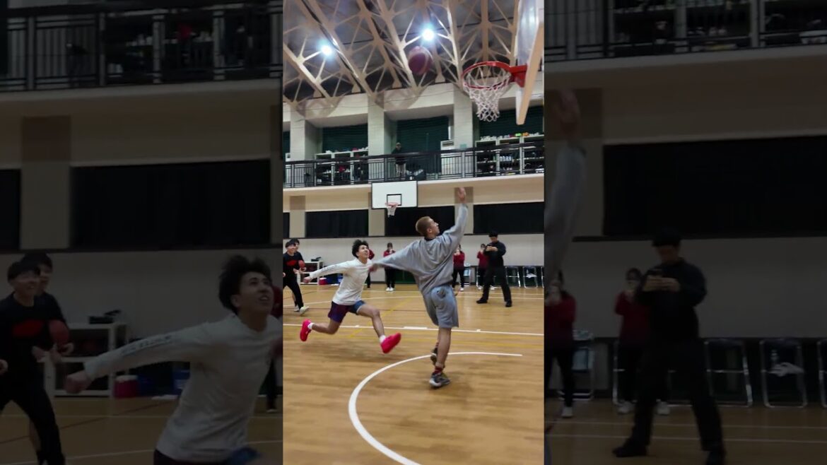 #Basketball Tottori Johoku x Tomoyan Dunk Challenge Tanaka Aoi (3rd year/179cm/Tottori City Kokufuchu) #shorts #Basketball Tottori Johoku x Tomoyan Dunk Challenge Tanaka Aoi (3rd year/179cm/Tottori City Kokufuchu) #shorts