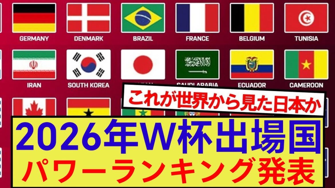 [Breaking News]Here's the power rankings of countries participating in the 2026 World Cup! ! ! !