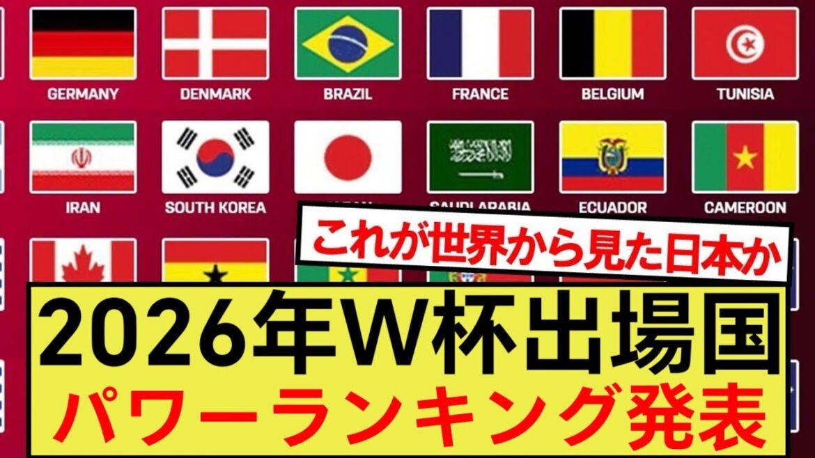 [Breaking News]Here's the power rankings of countries participating in the 2026 World Cup! ! ! !
