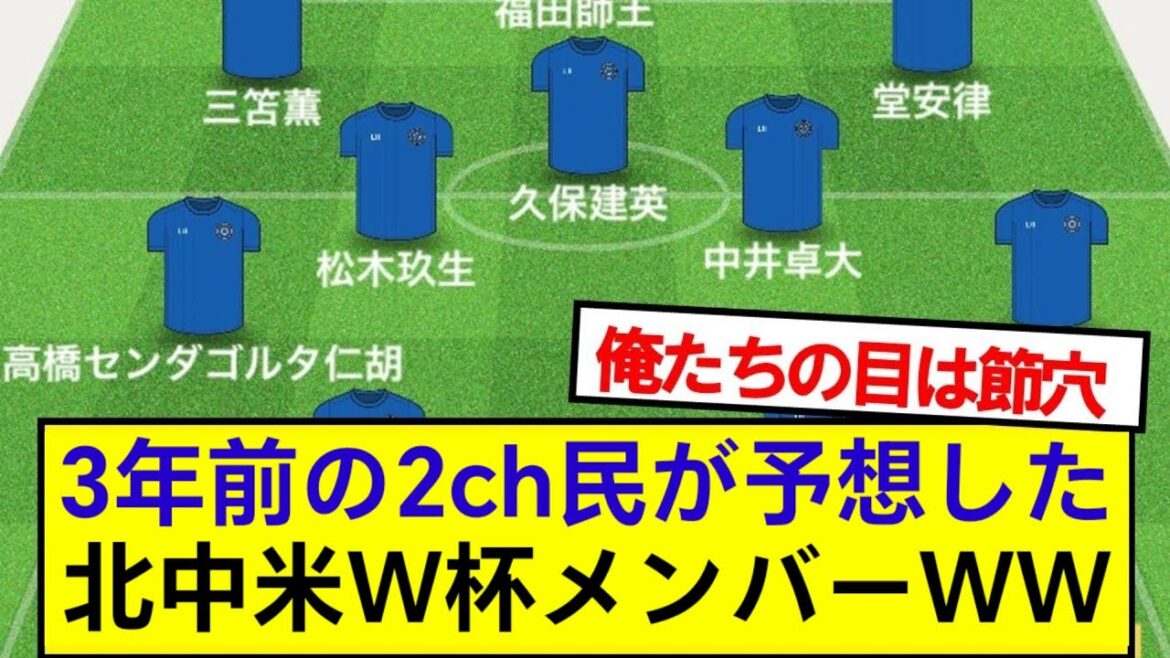 [Sad news]The members of the North and Central America World Cup predicted by netizens three years ago lol