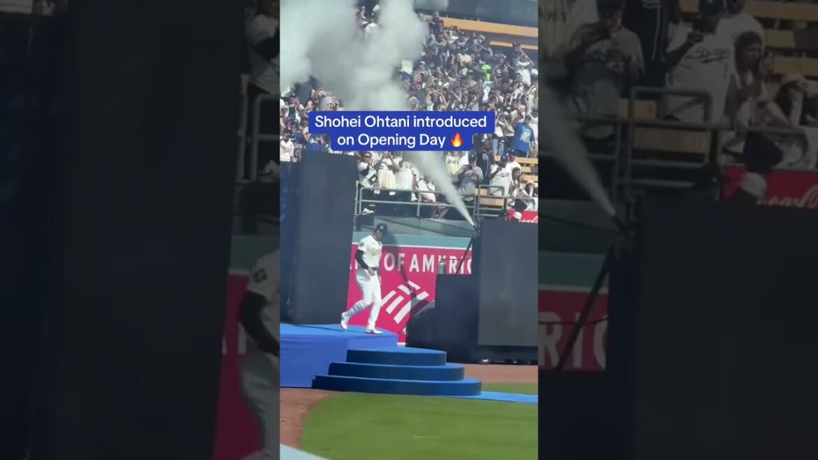 Shohei Ohtani introduced on Opening Day 🔥