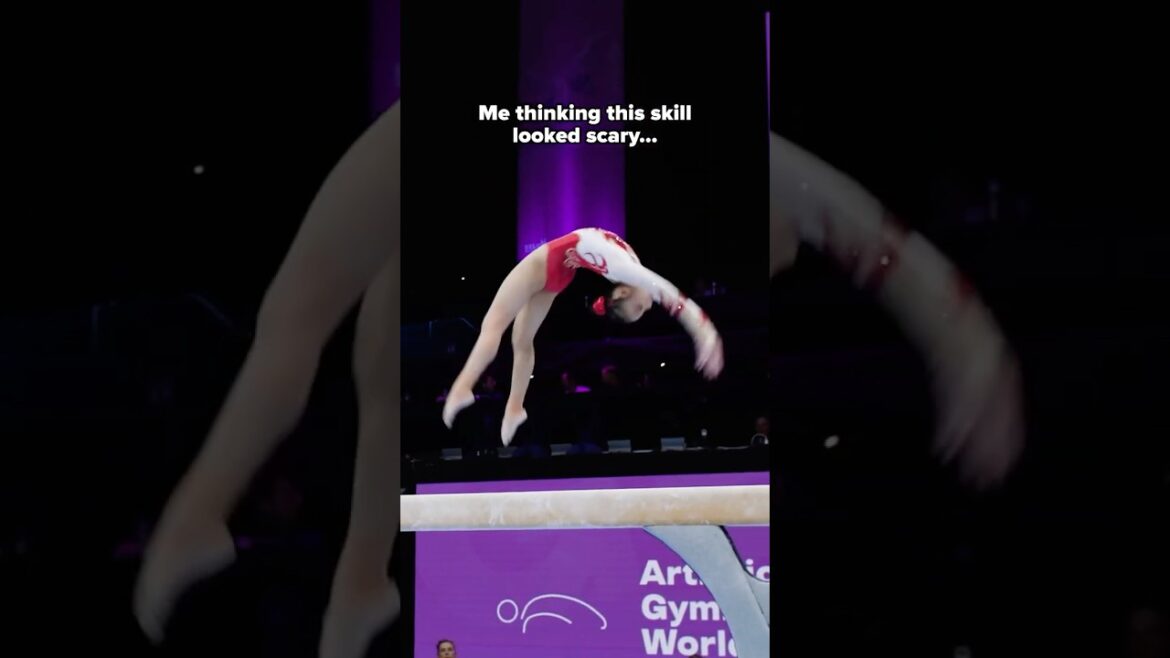 She really said "let me add a full twist🥱" #gymnastics #china #beam #worldchampionships