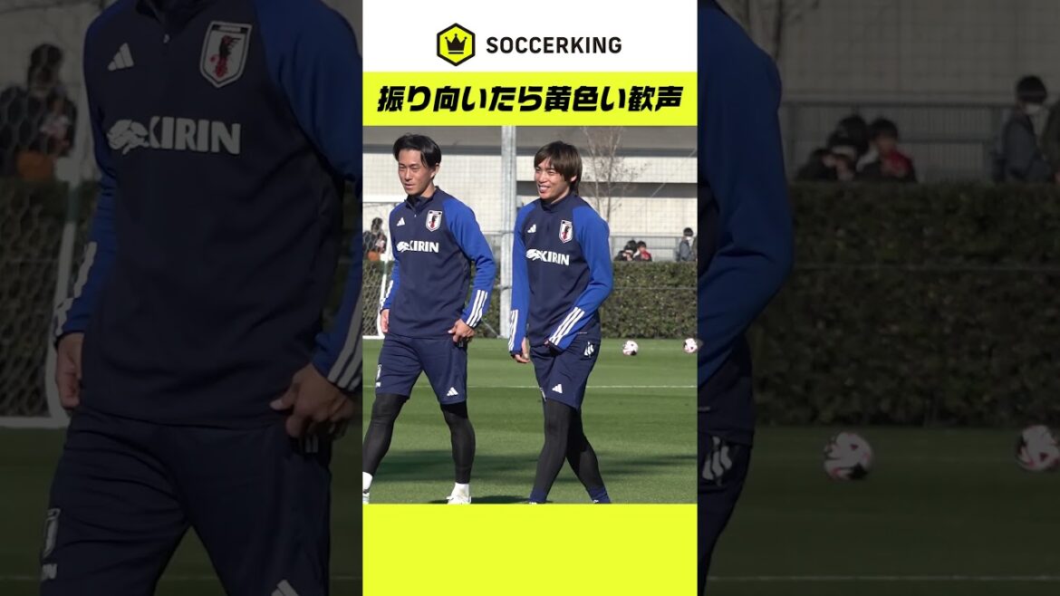 The hugely popular Ito Junya has a yellow cheer when she swings through the ball😍 #SAMURAIBLUE