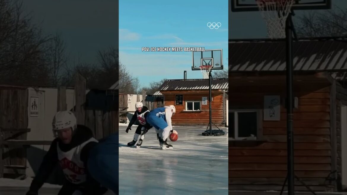 The crossover we didn’t know we needed! 🤝 📹: robworling14 & heybarber #Olympics #MilanoCortina2026