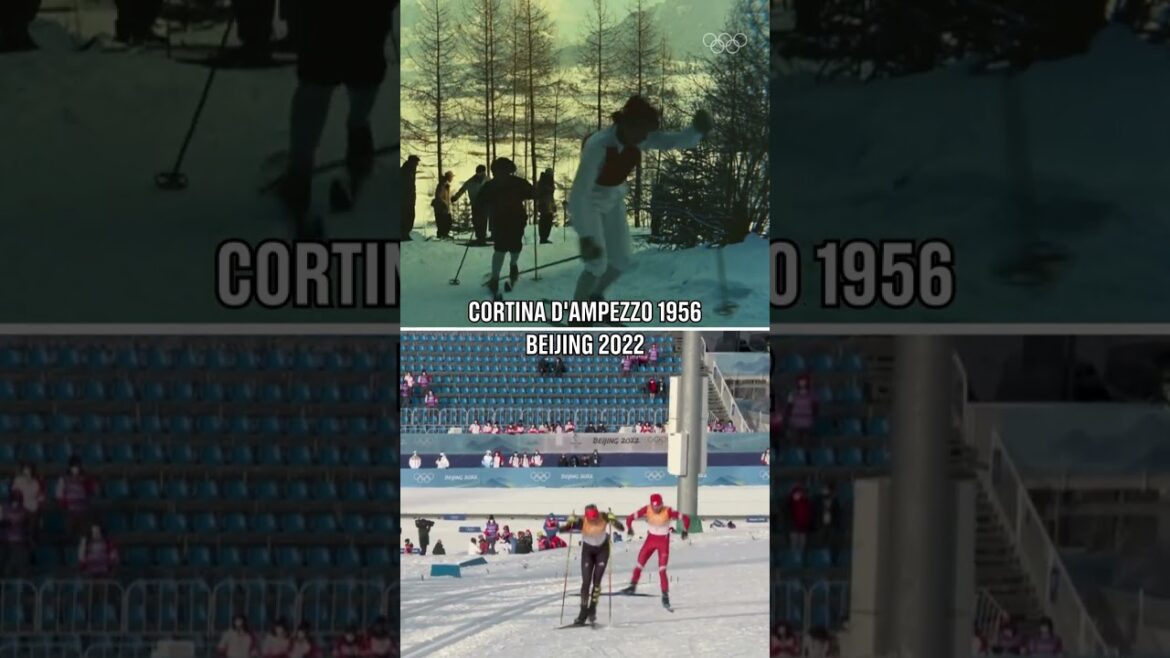 Cross-country at the Winter Olympics in 1956... and today! ⛷️