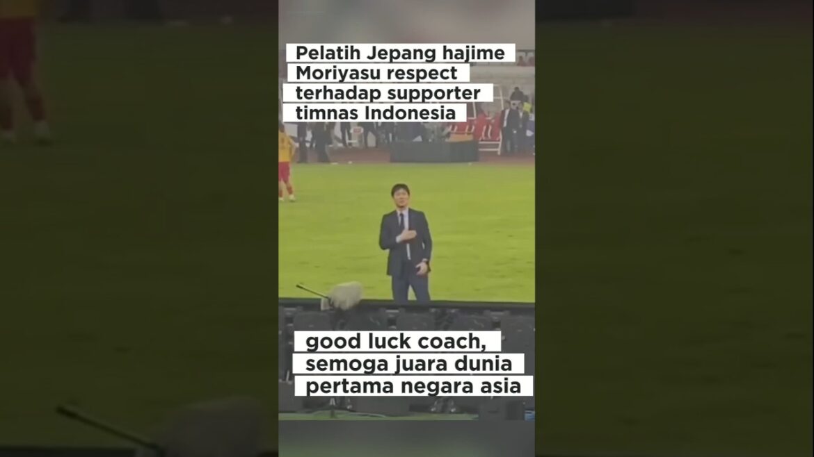 National team vs Japan, Japanese coach Hajime Moriyasu Respect to the supporters of the Indonesian national team #TIMNAS National team vs Japan, Japanese coach Hajime Moriyasu Respect to the supporters of the Indonesian national team #TIMNAS
