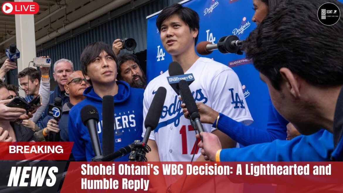 Shohei Ohtani’s WBC Decision: A Lighthearted and Humble Reply #shoheiohtani #wbc #MLB #dodgers Shohei Ohtani's WBC Decision: A Lighthearted and Humble Reply #shoheiohtani #wbc #MLB #dodgers