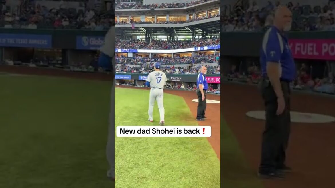 Shohei Ohtani is back after the birth of his daughter 👏 (via @dodgers/TT)