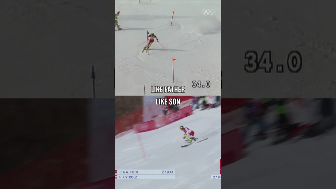 Like father🥇 Like son🥇 #Olympics #Sports #Slalom