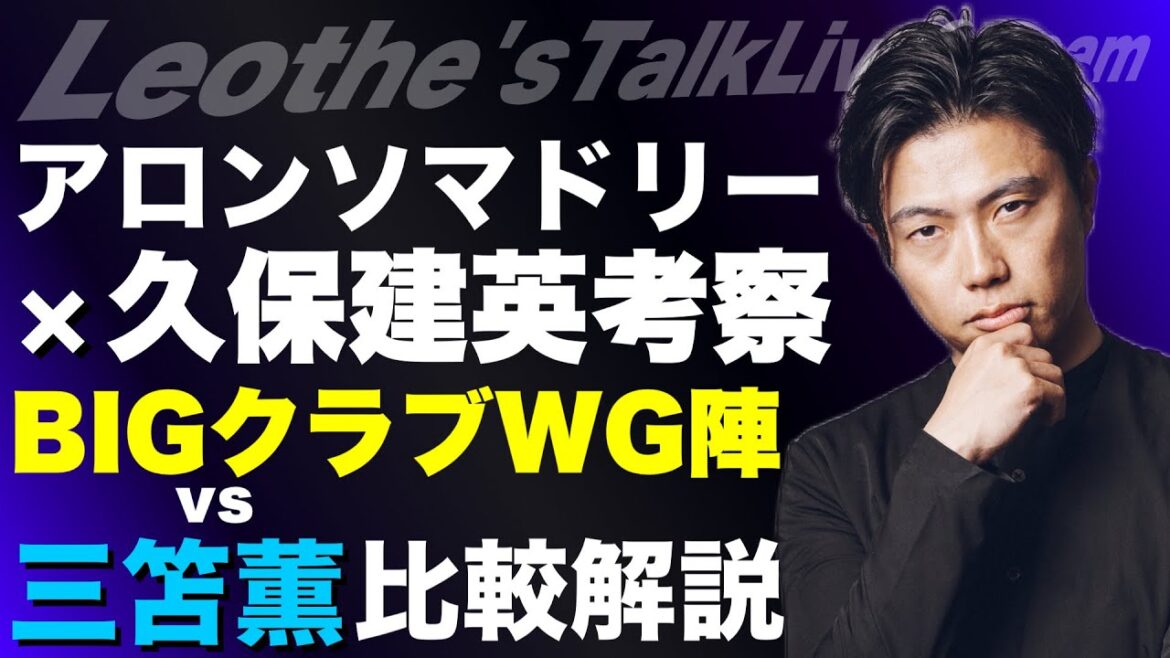 Kubo Takefusa's Alonso Madrid review/Mito vs. the powerful WG/Why not renewing contracts with Debryne/Ancelotti victim theory/Siméone x Romero match/Coach that can rebuild the Spurs etc.[Leoza's soccer talk]