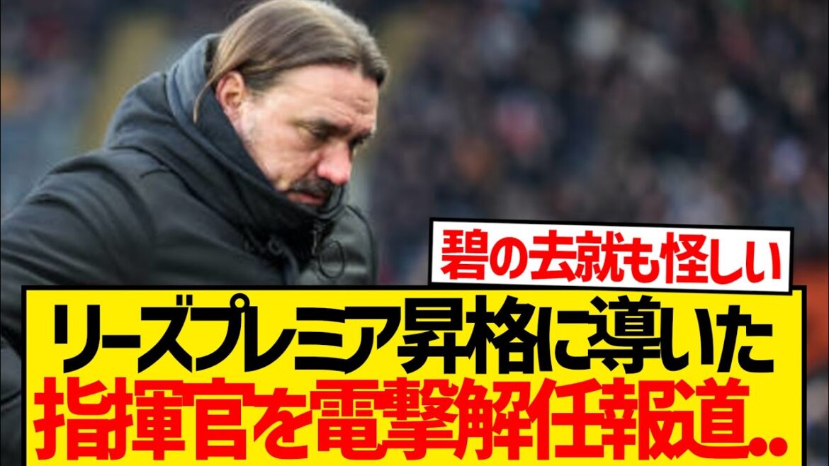 [Sad news]Report of the sudden dismissal of Leeds' Tanaka Aoi's mentor, Falke...