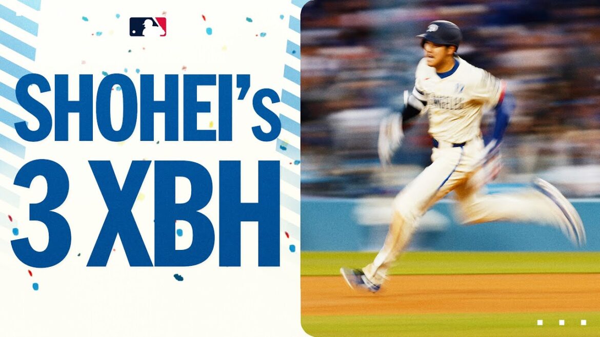 3 extra-base hits for Shohei Ohtani in the Dodgers win! (7 total bases!) | Otani Shohei Highlights