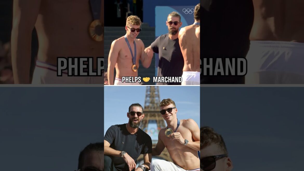 Greatness respects greatness. 🤝 Michael Phelps and Leon Marchand! Greatness respects greatness. 🤝 Michael Phelps and Leon Marchand!