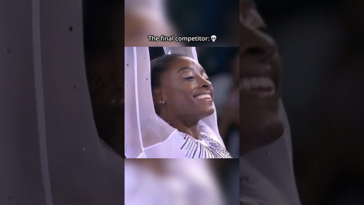 You know you're cooked when she's the final competitor💀 #gymnastics #sports #simonebiles #tumbling