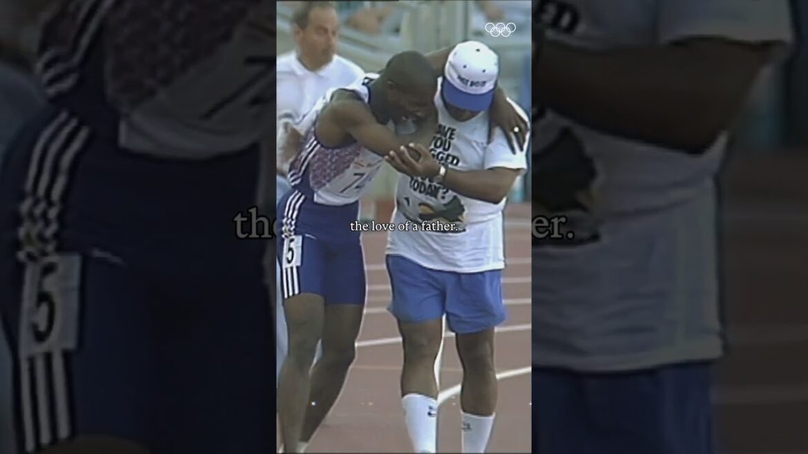 When his father stepped in, not to win, but to carry him through the finish. ❤️ #SportMoreThanSport