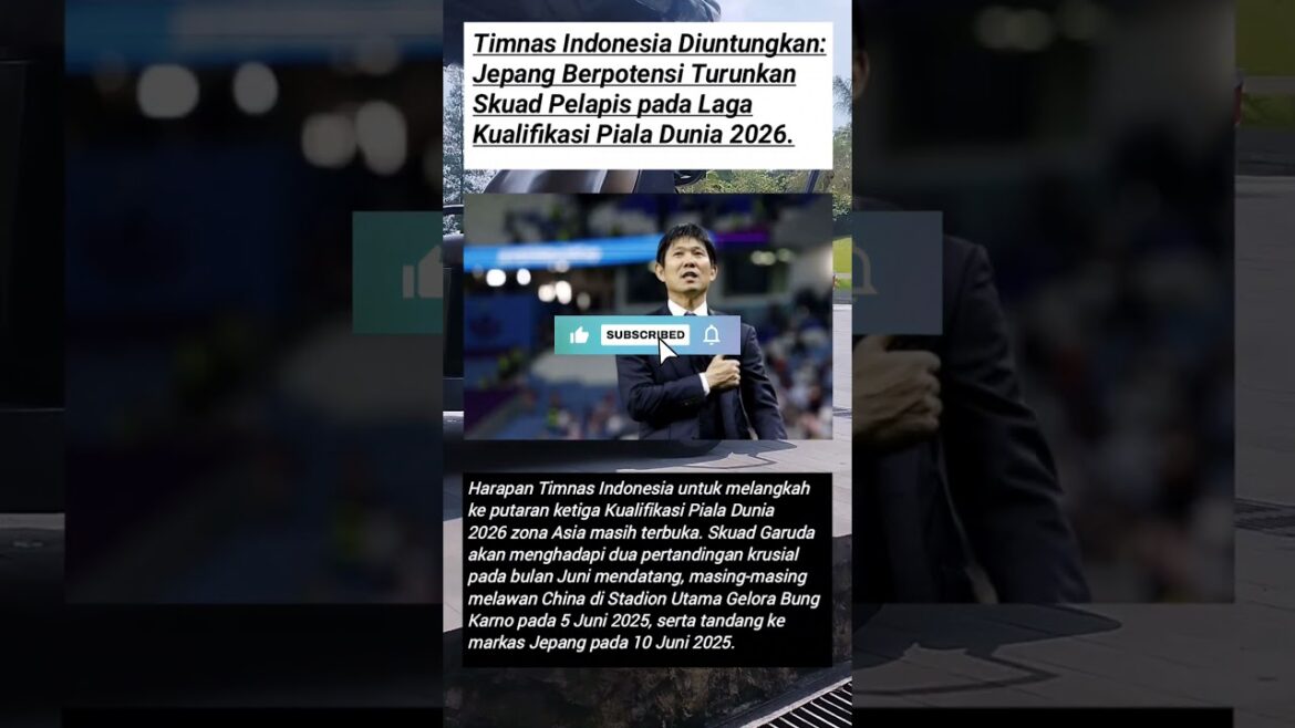 Indonesian national team benefited, Japan has the potential to reduce the coating squad in the qualifying match Indonesian national team benefited, Japan has the potential to reduce the coating squad in the qualifying match